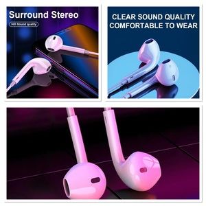3 Pc Earphone for iPad iPod iPhone w/remote control iPhone 10 11 12 13 14 15 pro